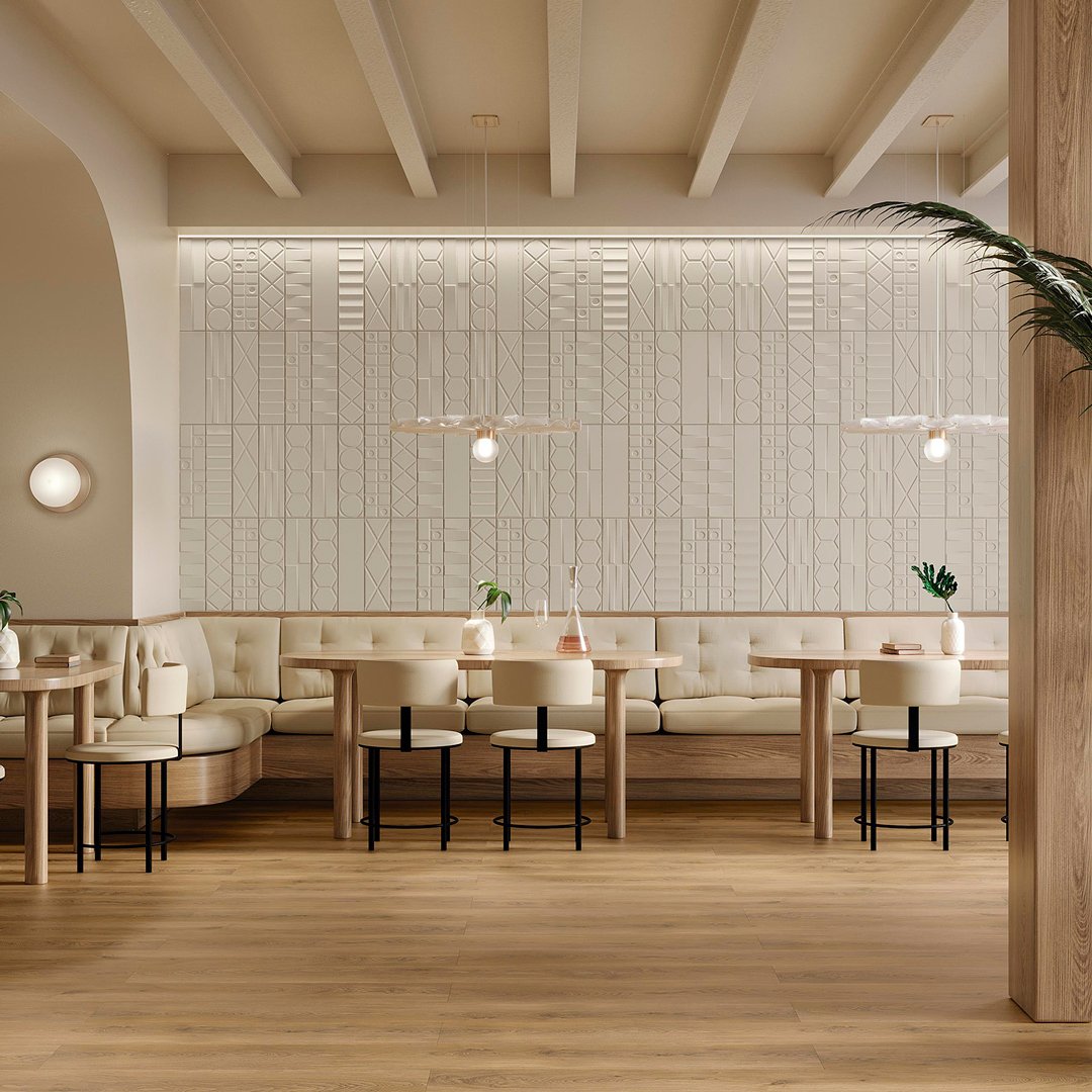 L'antic Colonial tiles in a reatuarant